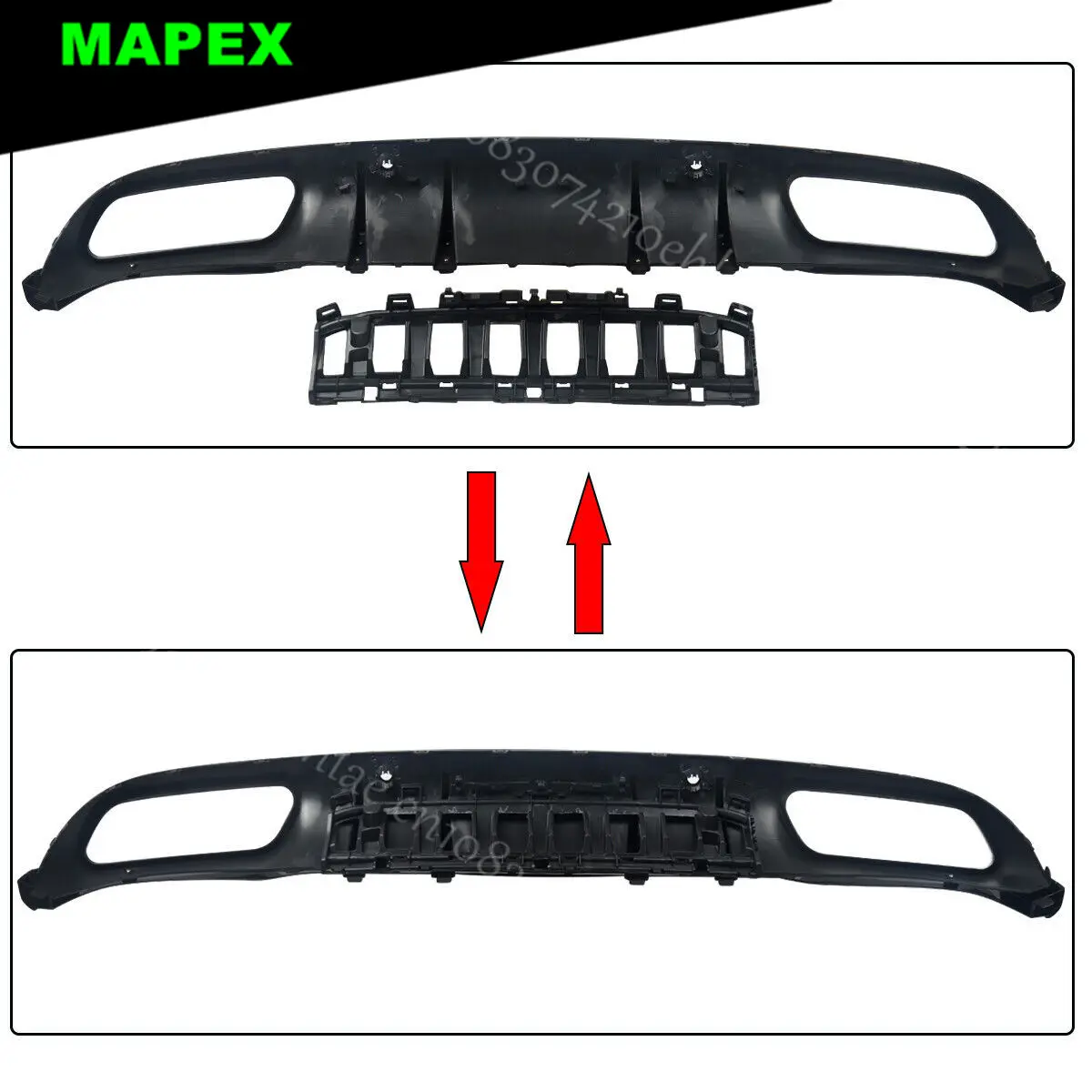 Difusor parachoques trasero Mercedes C43 AMG C205 Cabrio 2015-2018 - imagen 5