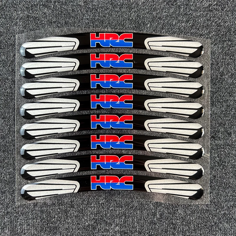 Calcomanías reflectantes 3D para ruedas de moto Honda HRC