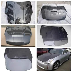 Capó de fibra carbono con cubierta motor Nissan 350Z Z33 tuning