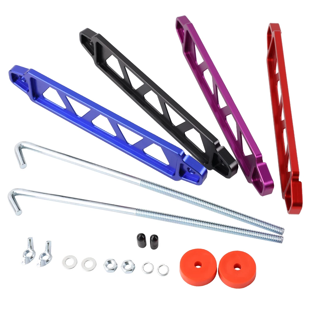 Amarre de batería de aluminio anodizado con ganchos en J