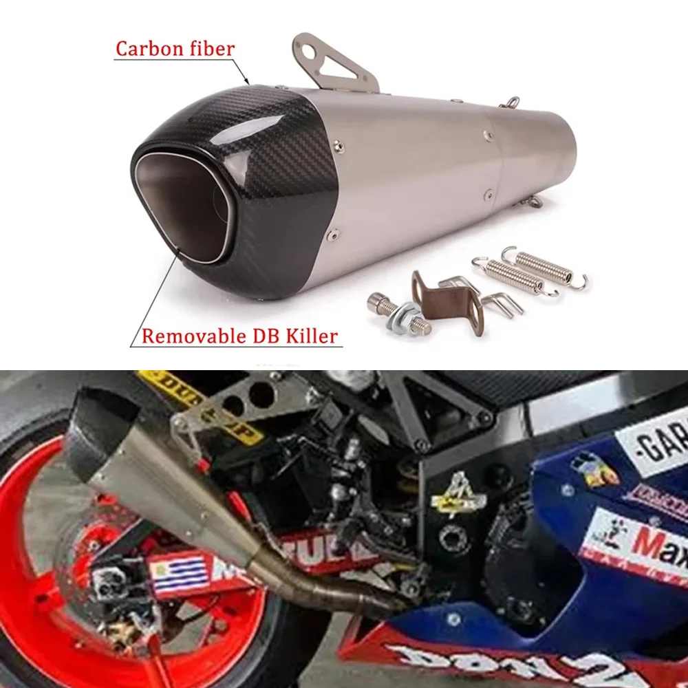 Silenciador escape fibra de carbono 51 mm – Honda/Yamaha/Kawasaki