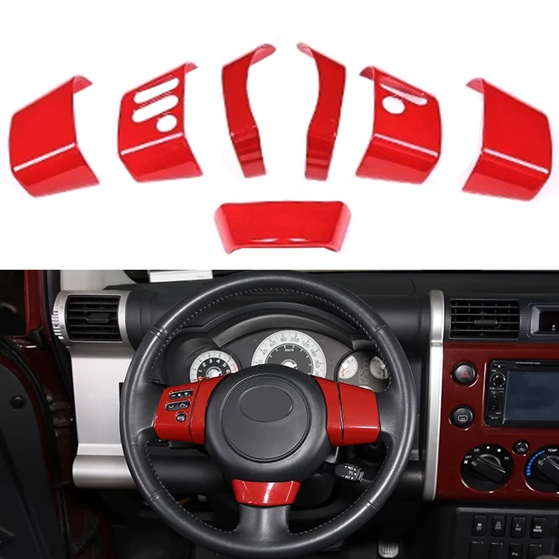 Cubierta botón de volante Toyota FJ Cruiser ABS negro mate carbono - imagen 2