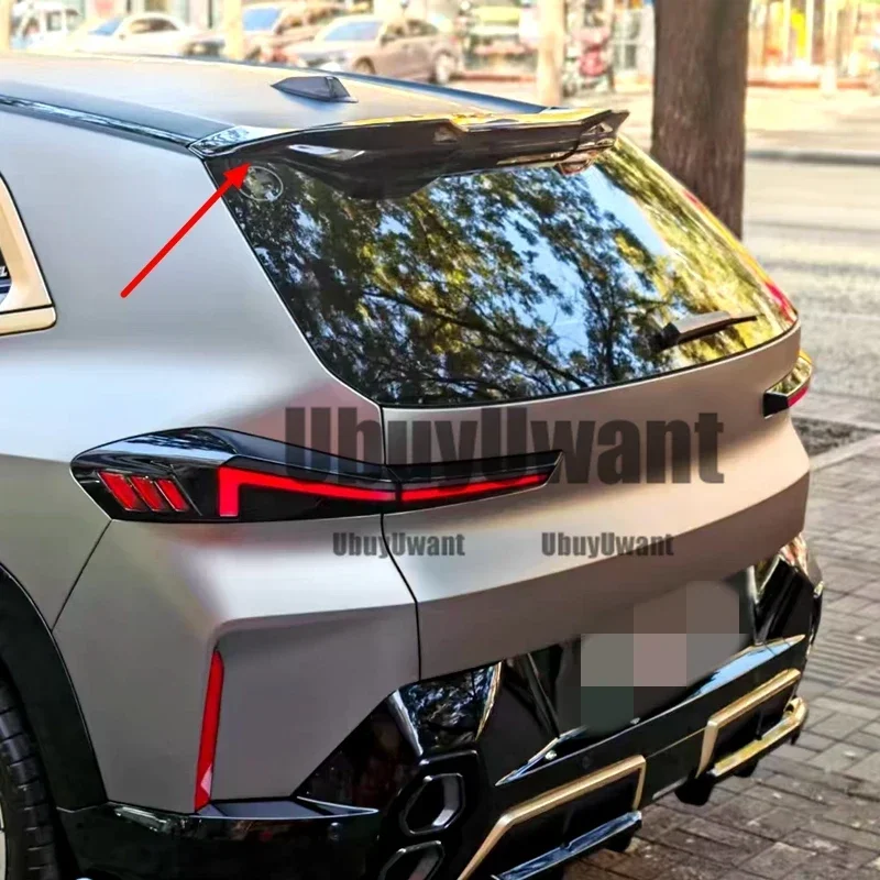 Alerón trasero de techo en fibra de carbono para BMW XM negro brillante