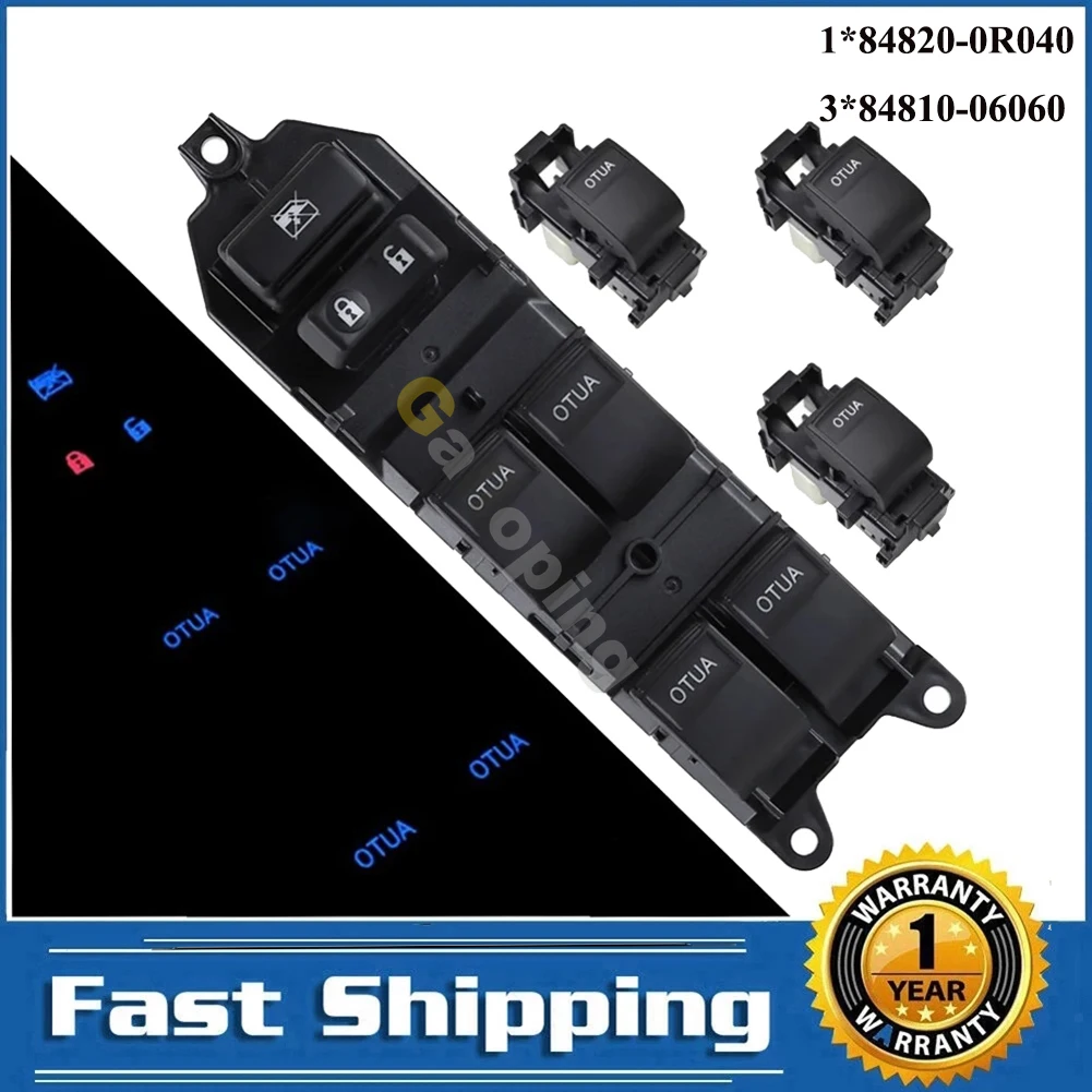 Toyota 84820-0R040 Interruptor maestro elevalunas Tundra 2007-2021