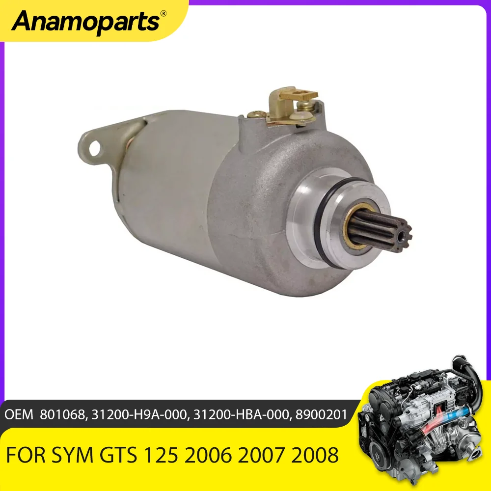 Motor de arranque SYM GTS Voyager 125 y Joymax 300 – 9 dientes