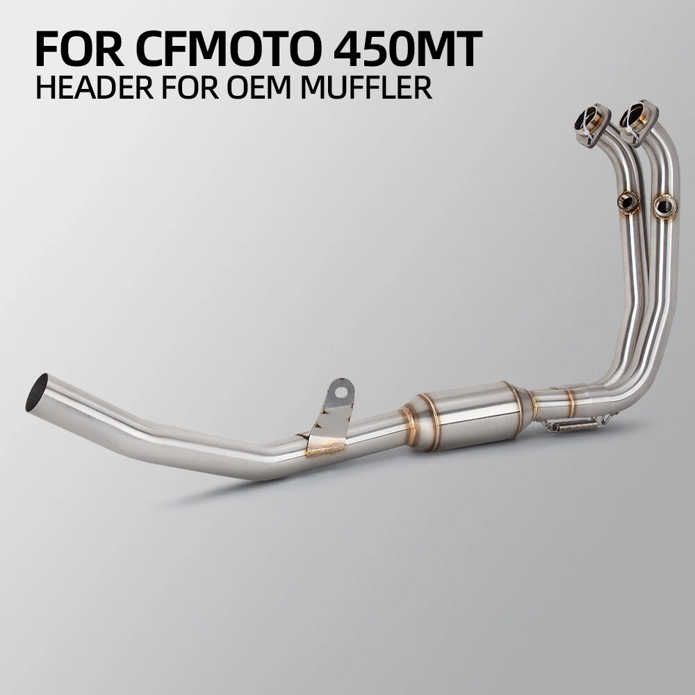 Tubo escape slip-on CFMOTO 450MT acero inoxidable