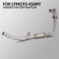 Tubo escape slip-on CFMOTO 450MT acero inoxidable