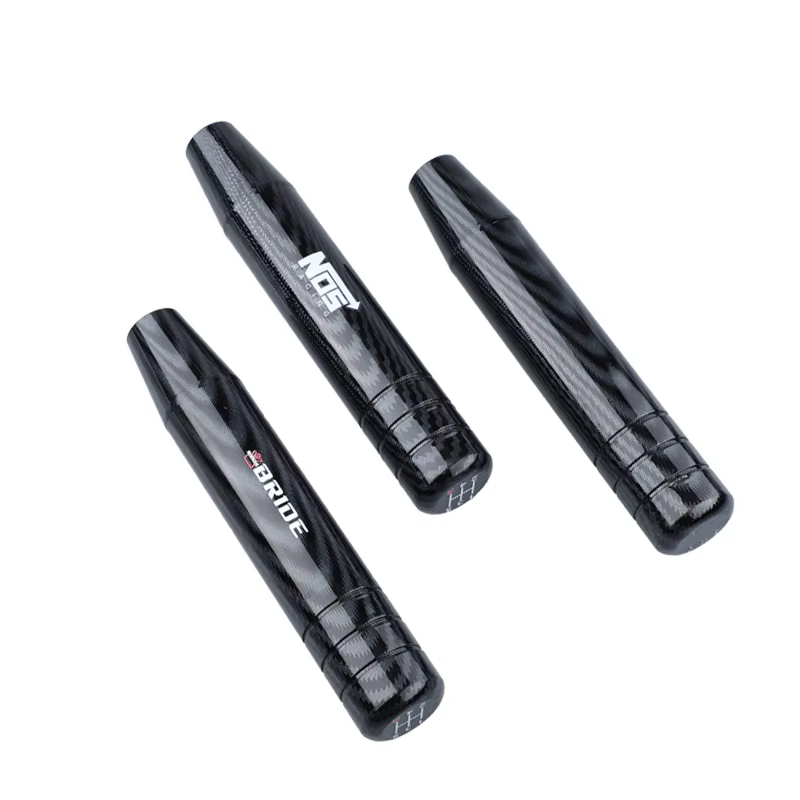 Palanca de cambios fibra de carbono 5 velocidades–perilla de aluminio - imagen 3