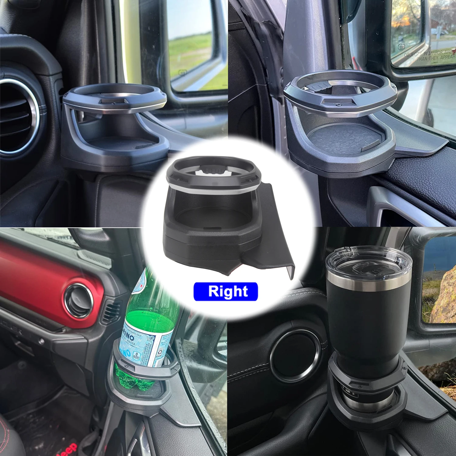 Portavasos Jeep Wrangler JL delantera para bebidas 2018-2023 - imagen 3