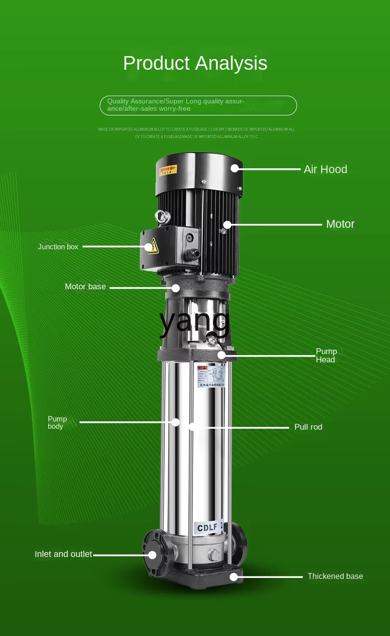 Bomba centrífuga vertical multietapa CXX de acero inoxidable - imagen 4