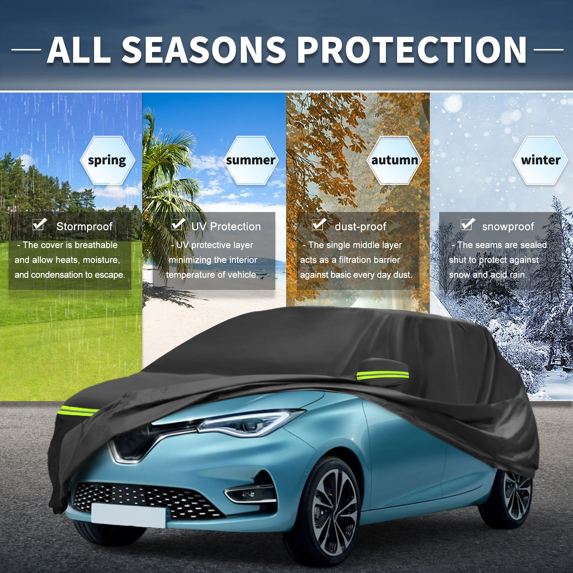 Funda coche Autohaux impermeable y solar - Renault Zoe 2012-2024 - imagen 2