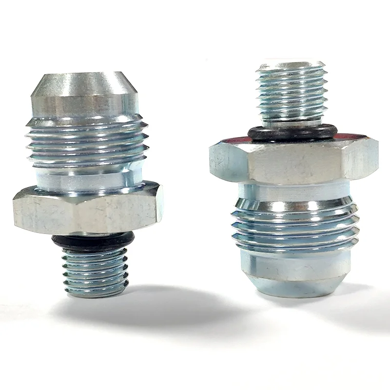 Adaptador roscado AN6 a 5/16-24 para Hydroboost de acero negro