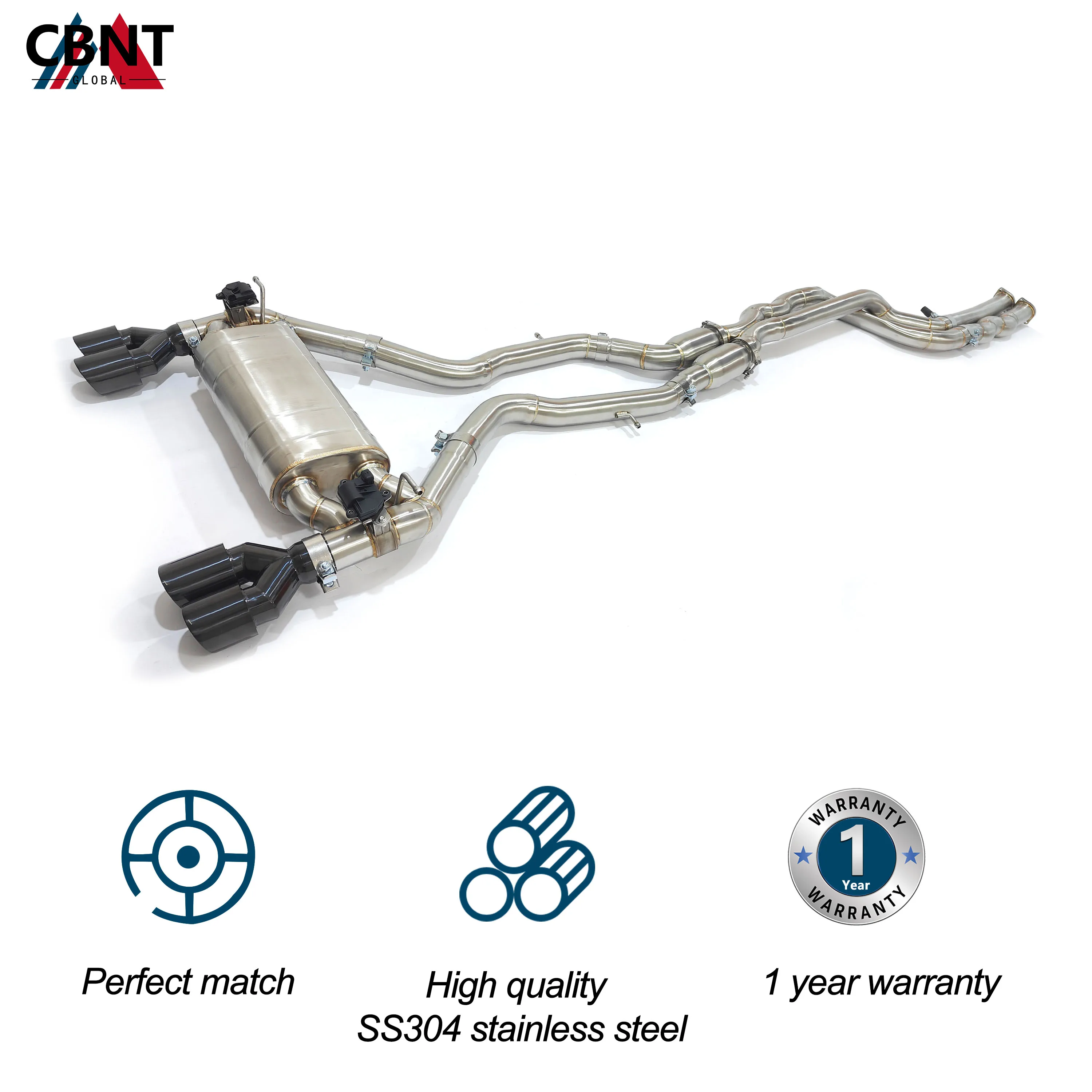 CBNT sistema de escape catback valvetronic BMW M3 F80 M4 F82 S55 3,0 T - imagen 2