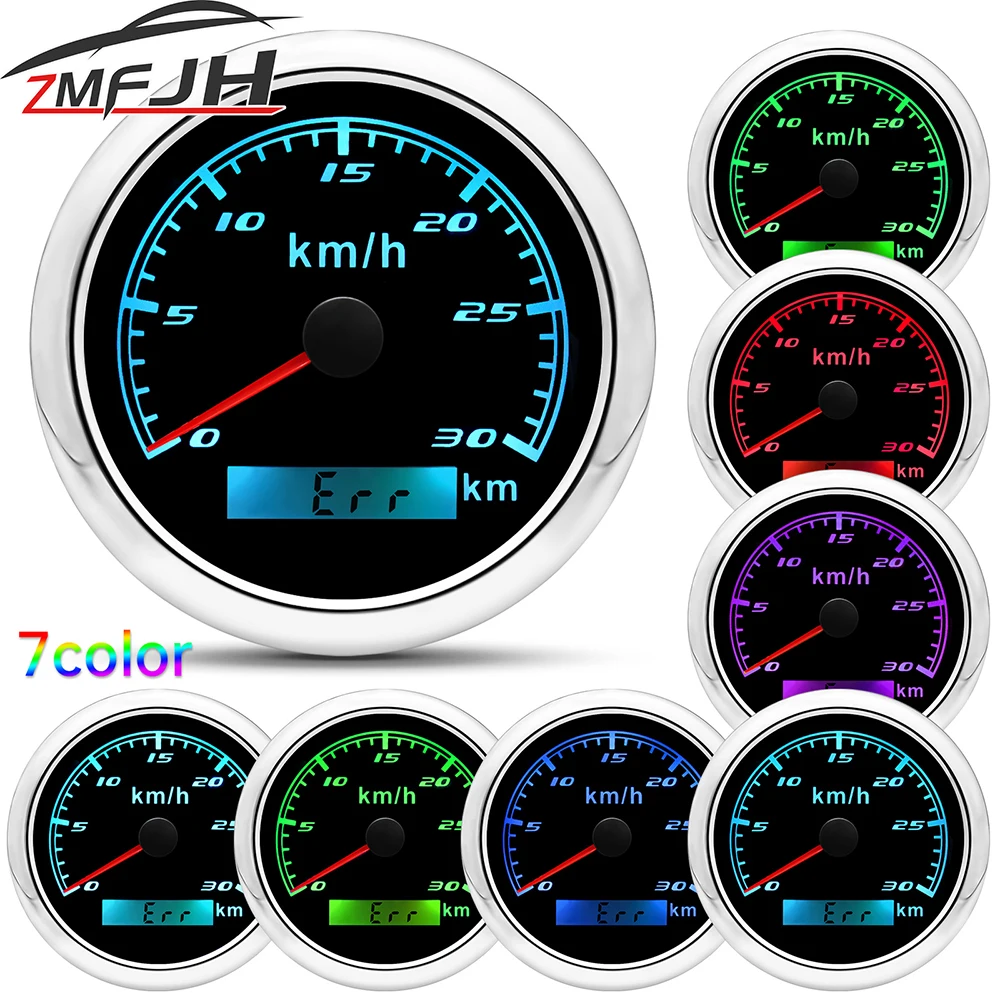 Velocímetro GPS impermeable para moto y barco, 0-200 km/h