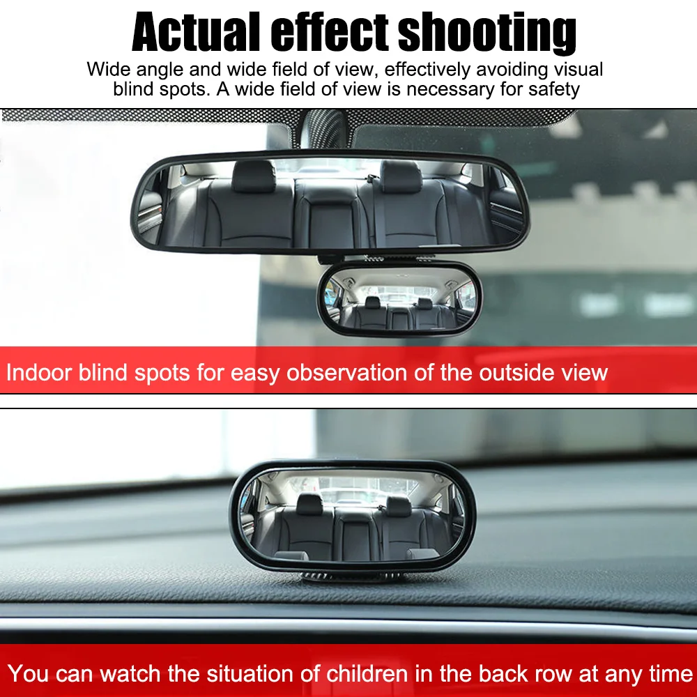 Espejo retrovisor gran angular punto ciego ajustable 360° universal