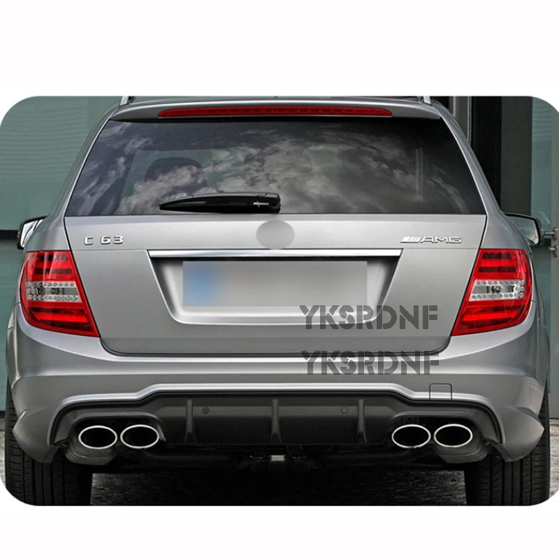 Difusor trasero estilo AMG C63 para Mercedes-Benz W204 2012-2014 - imagen 3