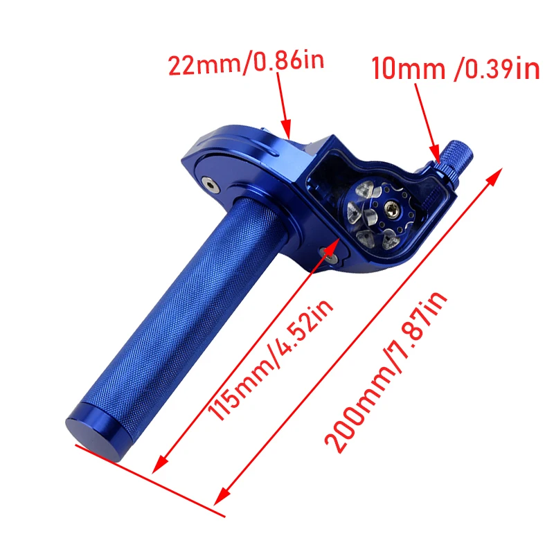 Acelerador giratorio 22 mm CNC aluminio para ciclomotor y ATV - imagen 2