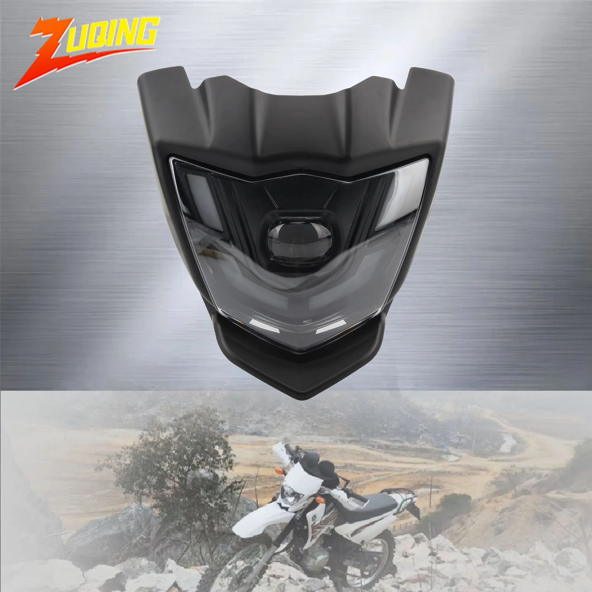 Para YAMAHA XTZ 150 motocicleta faro LED placa carenado Pit Dirt Bike Motocross accesorios de modificación Universal Enduro