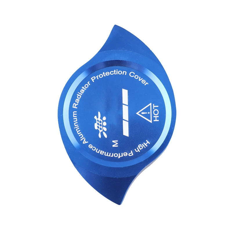 Tapa de protección de radiador en aluminio azul con logotipo Honda