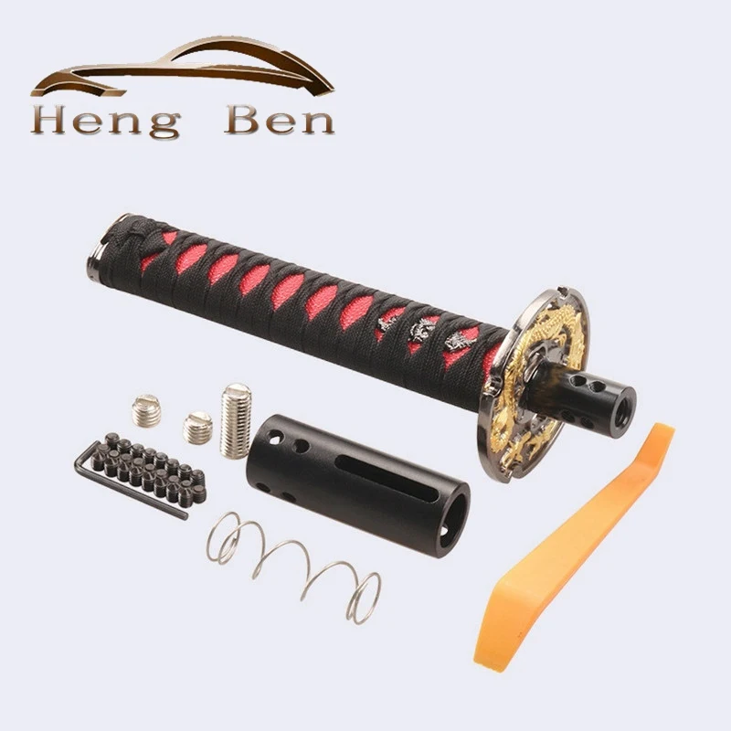 Pomo de cambio Katana Samurai dorado para coche