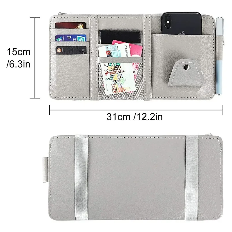 Organizador de visera para gafas de sol, tarjetas y billetes auto - imagen 4