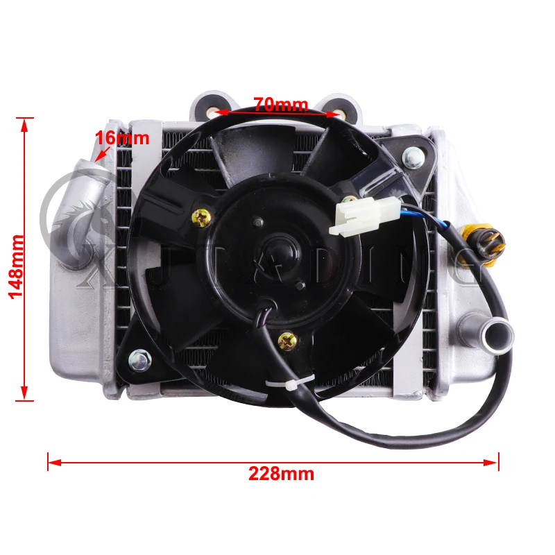 Radiador con ventilador (plástico)