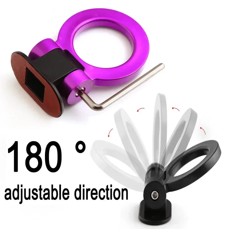 Gancho remolque universal para coche con anillo decorativo ABS - imagen 4