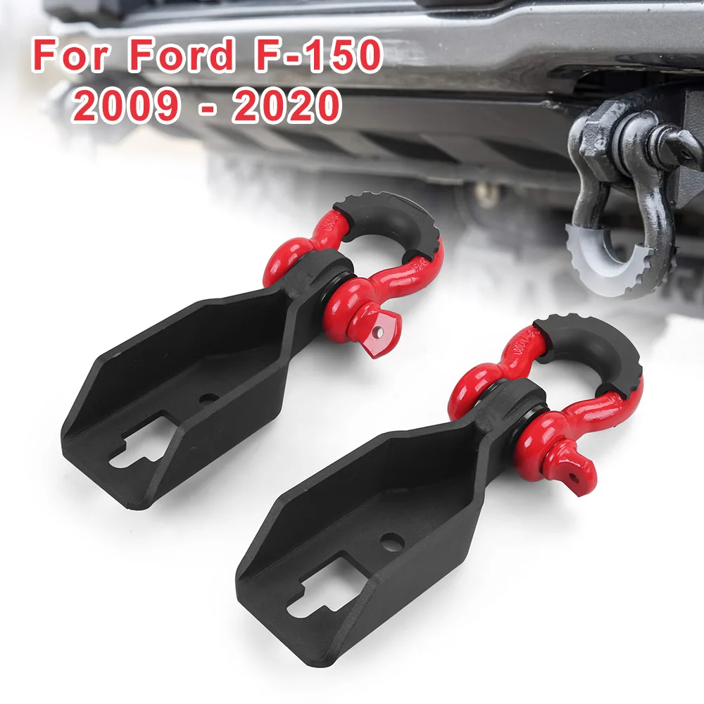 Gancho de remolque delantero para Ford F-150, Kit de montaje con grillete de anillo en D DE 2009 pulgadas, 2020-3/4 - imagen 2