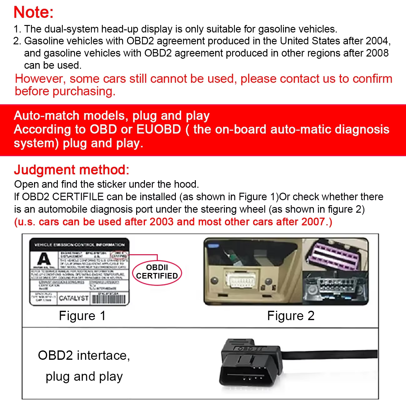 Pantalla HUD OBD2 ZMFJH para parabrisas