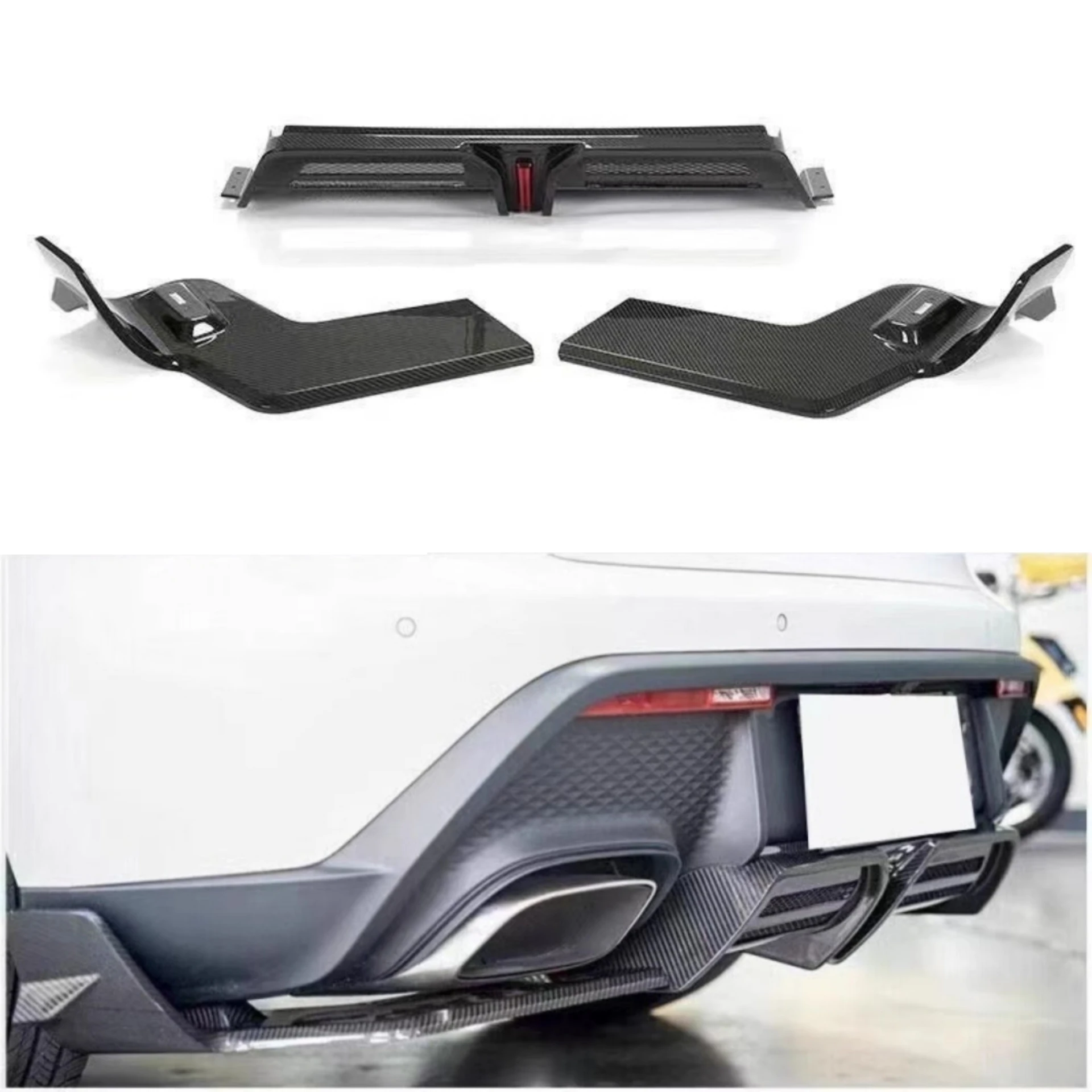 Alerón trasero fibra carbono LED Porsche Macan 2023