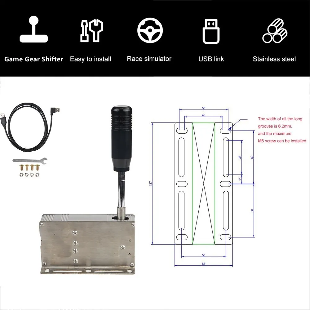 Palanca de cambios secuencial compatible Logitech y Thrustmaster ETS2 - imagen 3