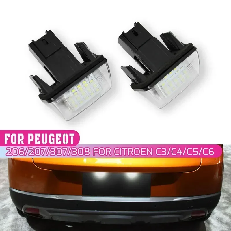 Luz LED de matrícula Citroën y Peugeot C3, C4, 206 y 307