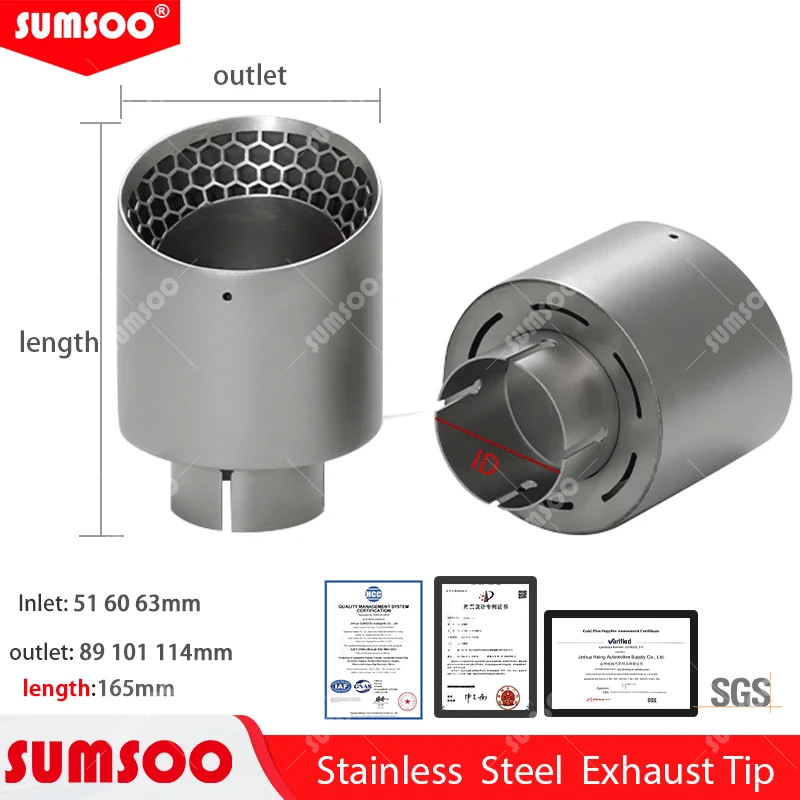 Escape deportivo SUMSOOmate silenciador acero inoxidable - imagen 4