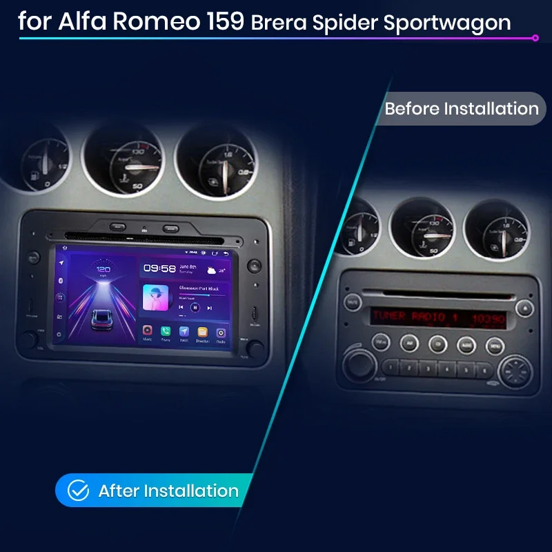 Radio Multimedia AWESAFE para Alfa Romeo 159, Brera y Spider - imagen 2