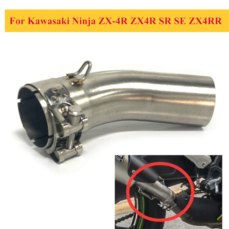 Silenciador acero inoxidable con tubo de enlace Kawasaki ZX-4R