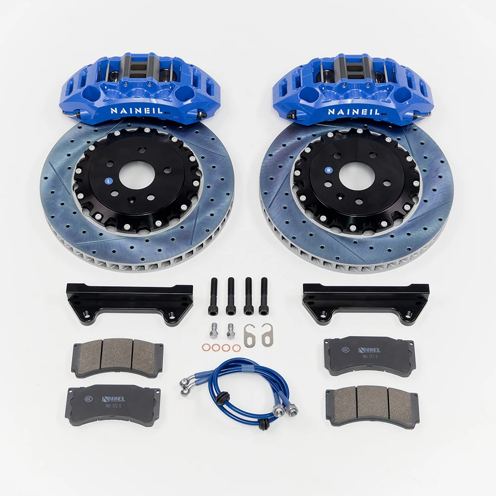 Performance Auto Nuevos sistemas de frenos Kit de frenos grandes de pinzas forjadas de 6 pistones para Nissan 370Z 350Z 300ZX - imagen 2