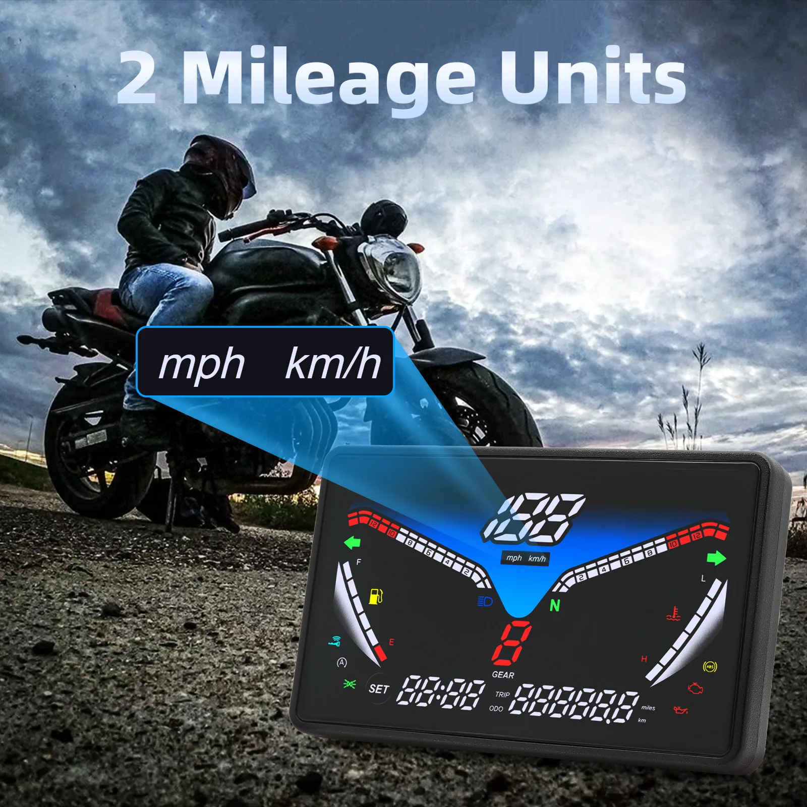 Pantalla LCD de tablero digital para motocicleta