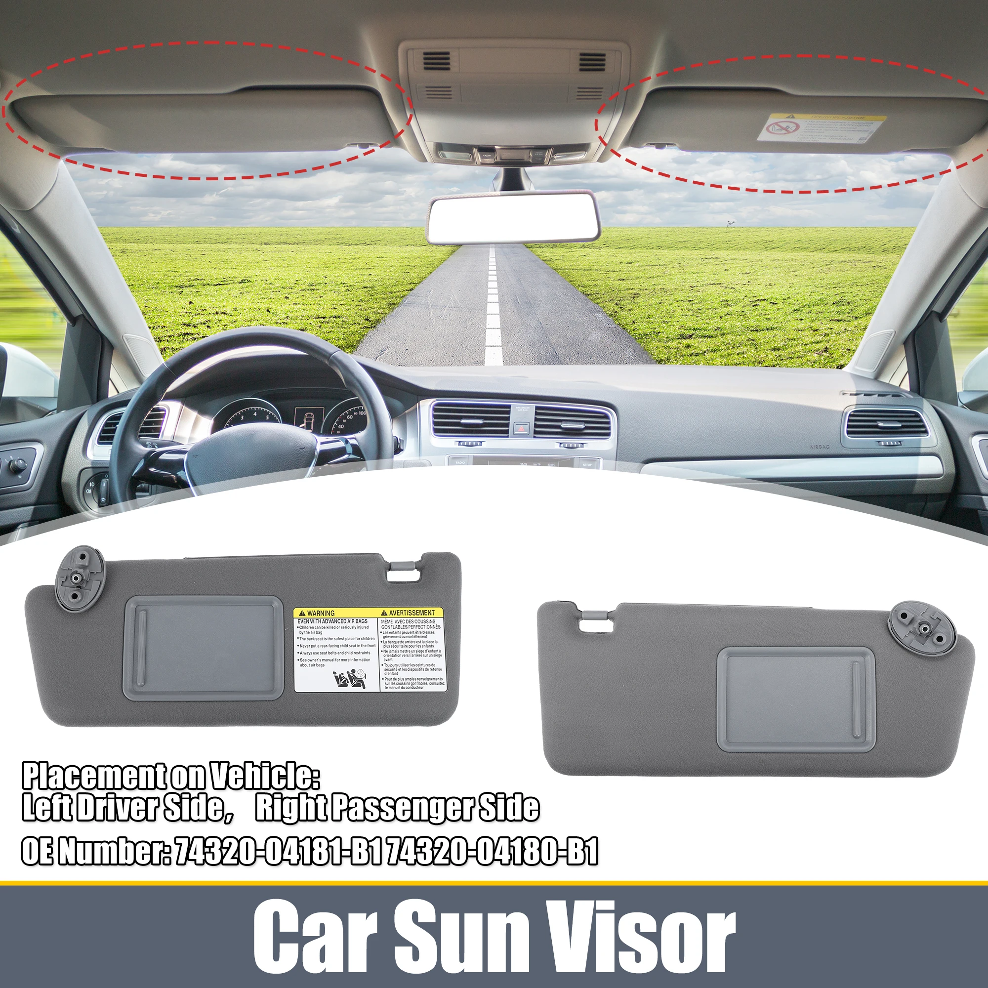 Autohaux visera Toyota Tacoma 2005-2012 pasajero – 74320-04181-B1 - imagen 2