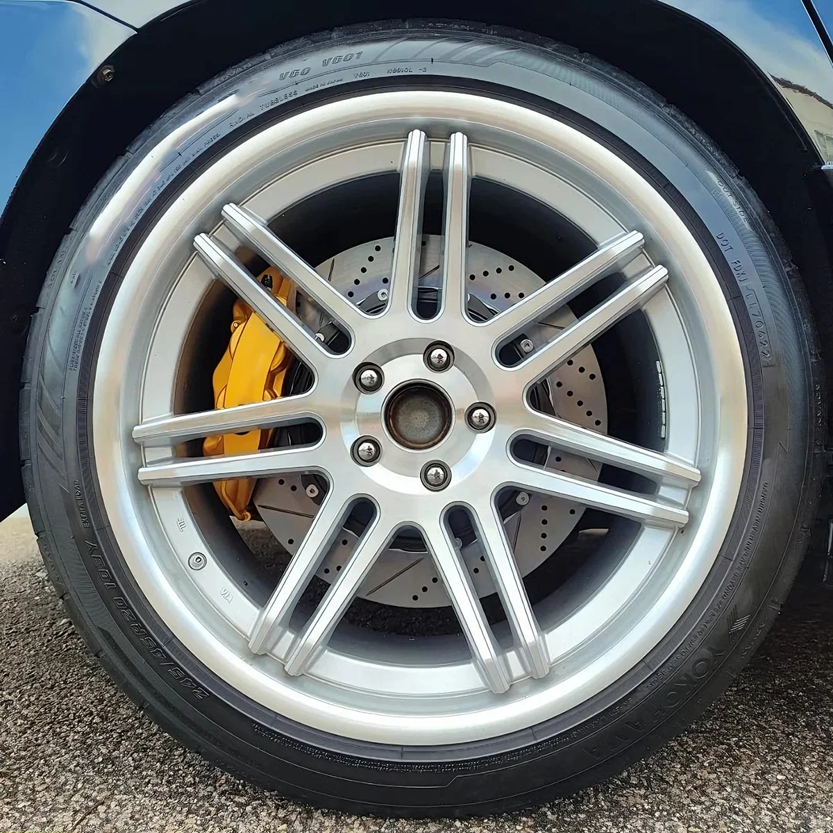 Sistema de frenos automático mejorado, pinza de freno delantera de 6 ollas, disco de frenos grandes traseros de 4 pistones, Kit dorado para ford Focus rs bmw M4 E90 335i - imagen 3