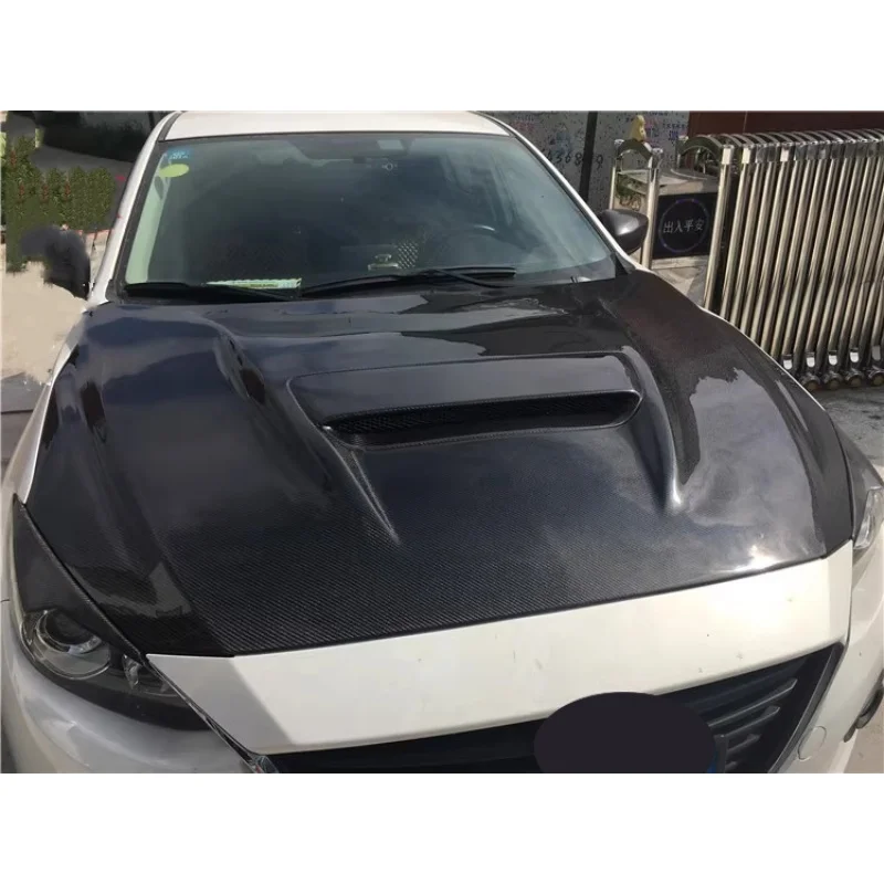 Capó fibra de carbono Mazda 3 Axela - Cubierta tuning deportiva - imagen 2