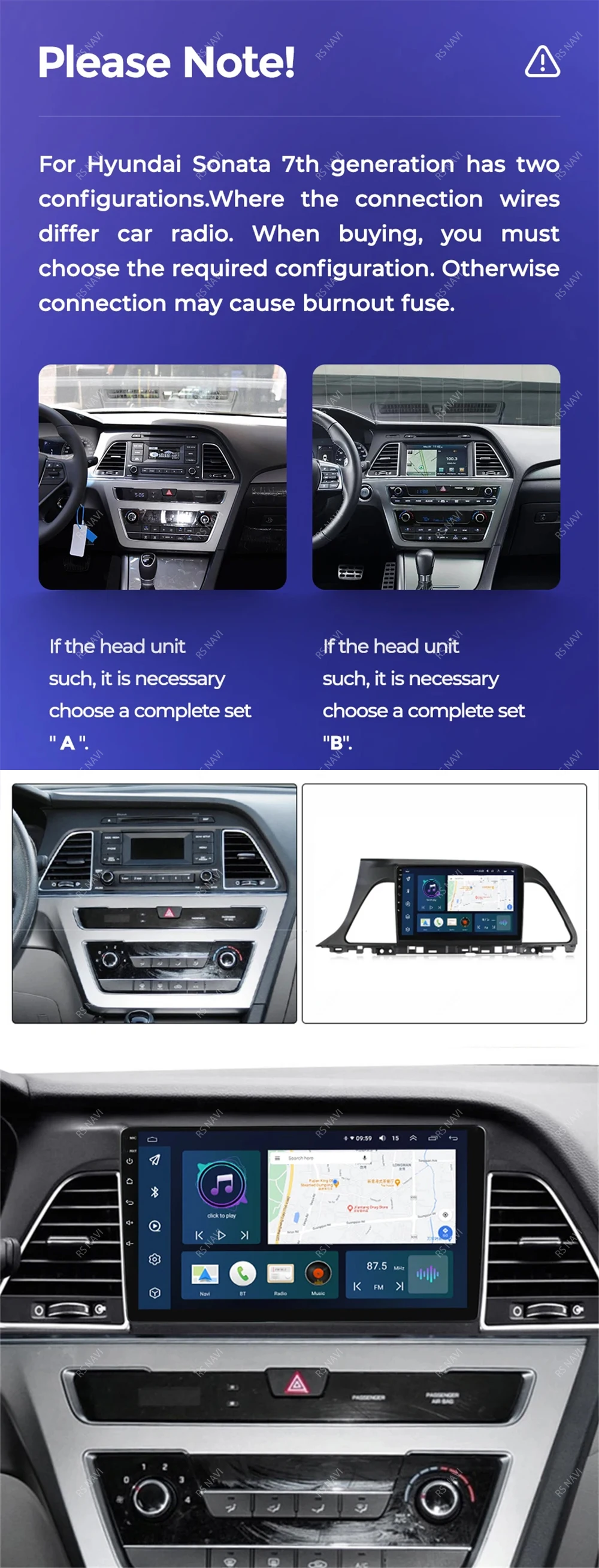Autoradio multimedia Android 15 para Hyundai Sonata 7 LF9