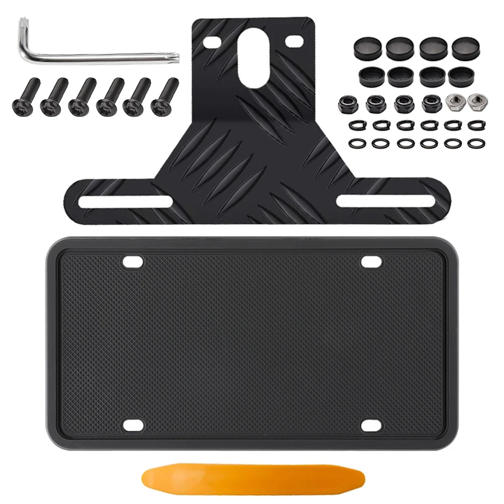 Soporte de matrícula de aluminio para remolque con luz universal - imagen 2