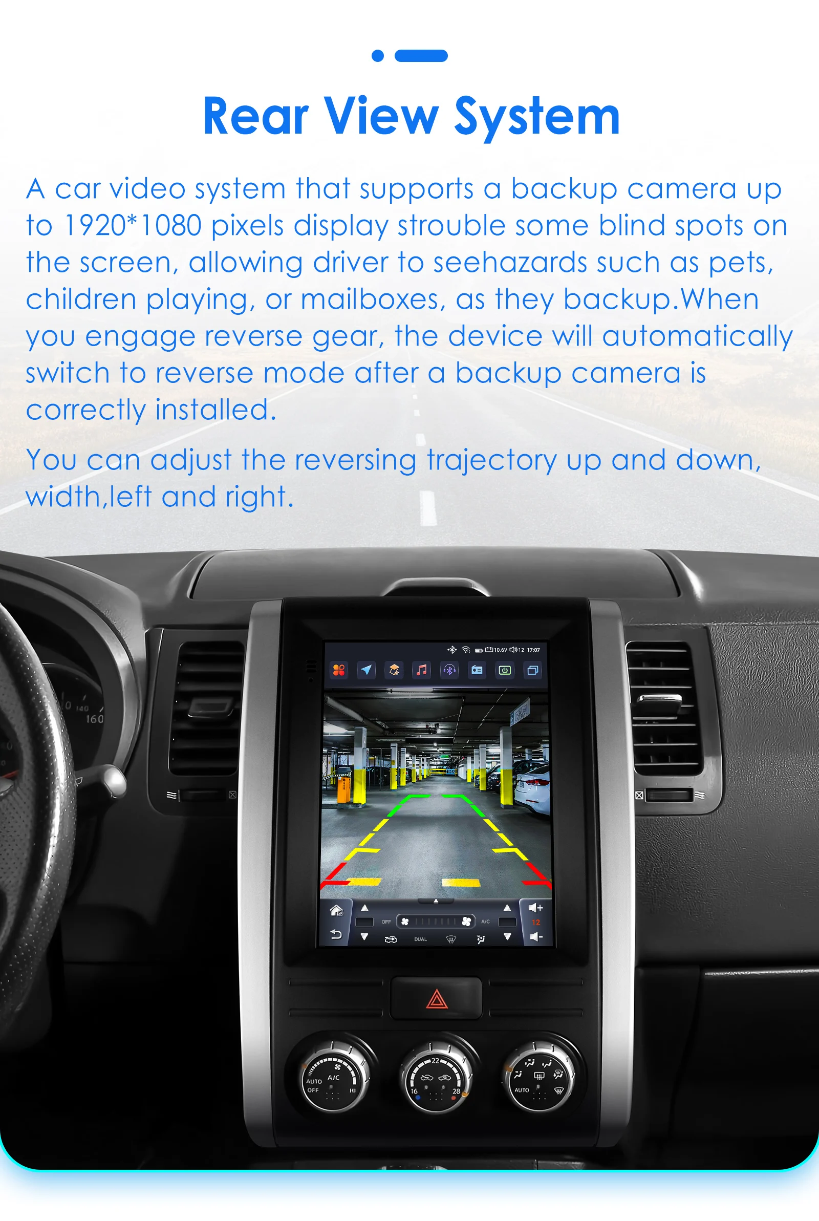 soporte de cámara trasera AHD