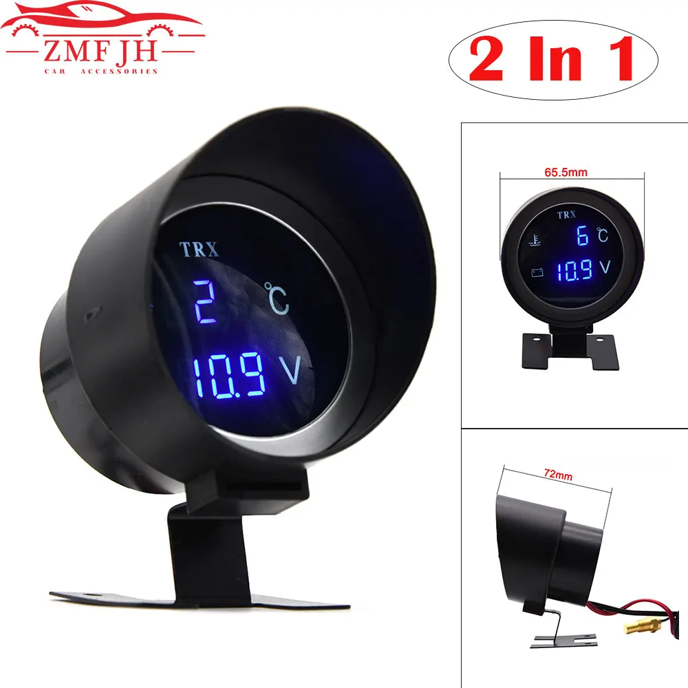 Voltímetro y Medidor Temperatura Agua Digital LED 12V/24V – Coche Camión