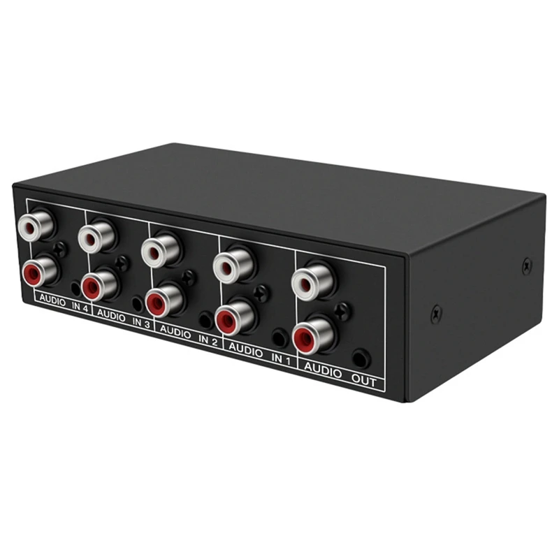 Selector conmutador audio estéreo 4x1 RCA AUX 3.5mm - imagen 5