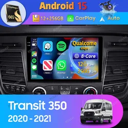 Radio 2DIN Android Auto CarPlay Ford Transit 350 con cámara 360°