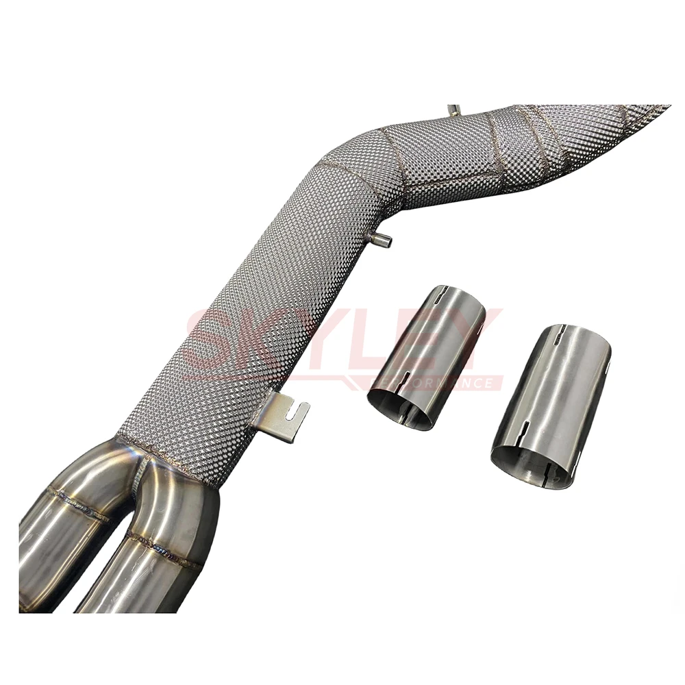 SKYLEY Tubo intermedio de escape 3,5″ SS304 BMW X3M/X4M S58 - imagen 3