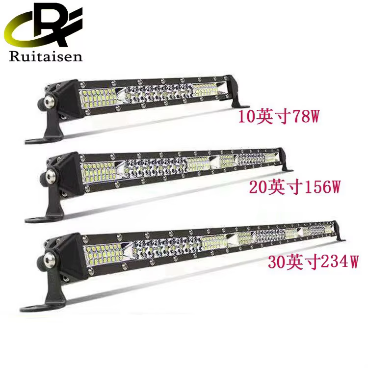 Barra faros LED 24V ultrafina, una fila, para camión y todoterreno