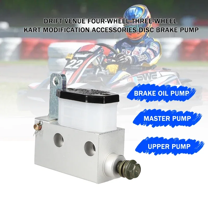 Bomba maestra de freno hidráulica trasera para kart, pistón 12,8 mm