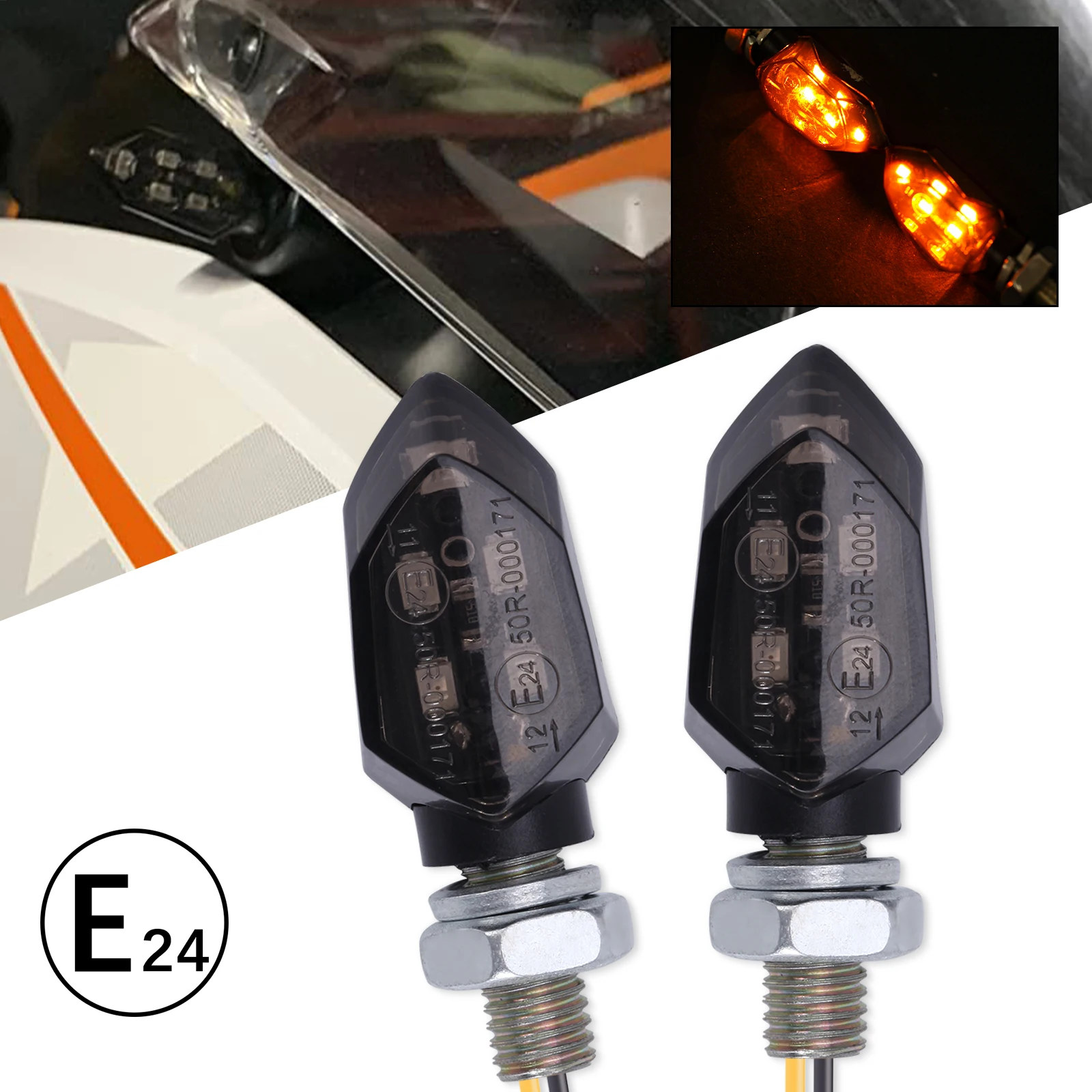 Intermitente LED preparado para montaje en el vehículo